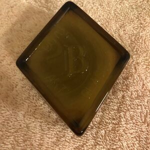 Vintage Boyd Art Glass Diamond Shape Paperweight Amber/Brown Agate #1